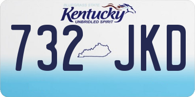 KY license plate 732JKD
