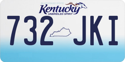 KY license plate 732JKI