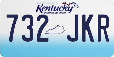 KY license plate 732JKR
