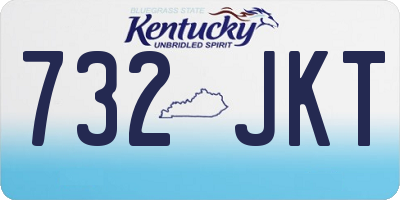 KY license plate 732JKT