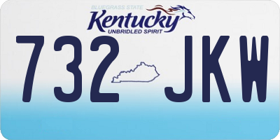 KY license plate 732JKW