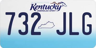 KY license plate 732JLG