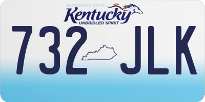 KY license plate 732JLK
