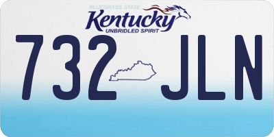 KY license plate 732JLN