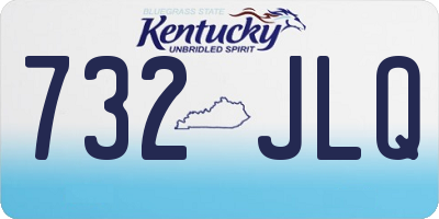 KY license plate 732JLQ