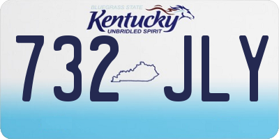 KY license plate 732JLY