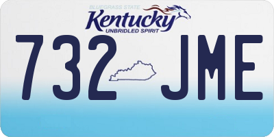 KY license plate 732JME