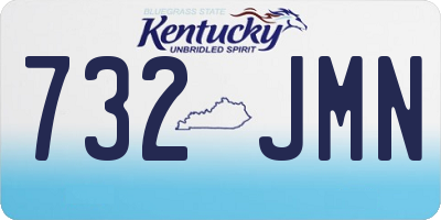 KY license plate 732JMN
