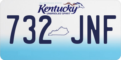 KY license plate 732JNF