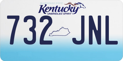 KY license plate 732JNL