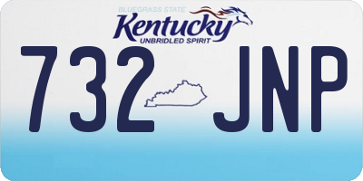 KY license plate 732JNP