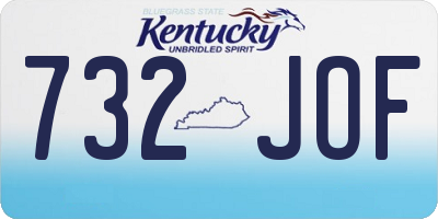 KY license plate 732JOF