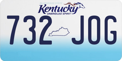 KY license plate 732JOG