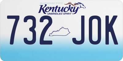 KY license plate 732JOK