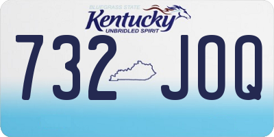 KY license plate 732JOQ