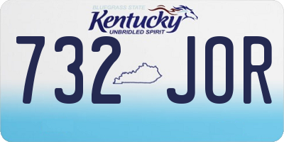 KY license plate 732JOR