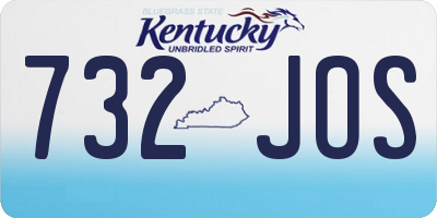 KY license plate 732JOS