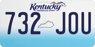 KY license plate 732JOU