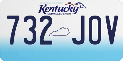 KY license plate 732JOV