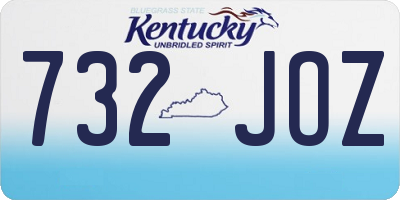 KY license plate 732JOZ