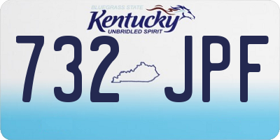 KY license plate 732JPF