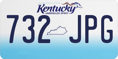 KY license plate 732JPG