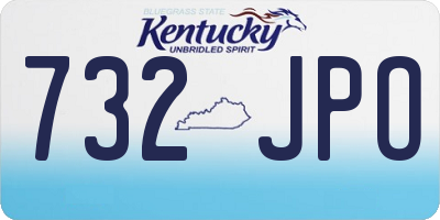 KY license plate 732JPO
