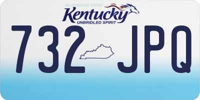 KY license plate 732JPQ