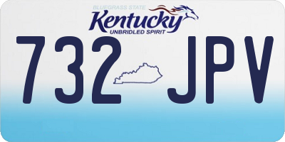 KY license plate 732JPV