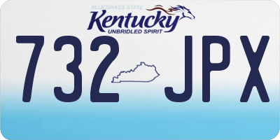 KY license plate 732JPX