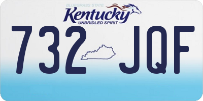 KY license plate 732JQF