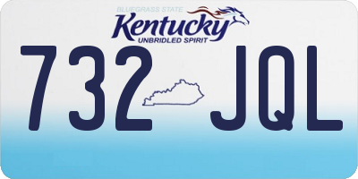 KY license plate 732JQL