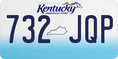 KY license plate 732JQP