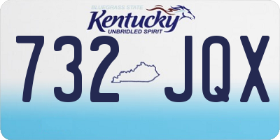 KY license plate 732JQX