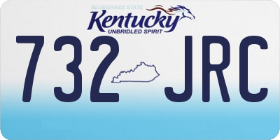 KY license plate 732JRC