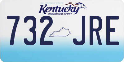 KY license plate 732JRE