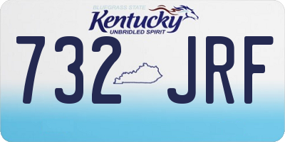KY license plate 732JRF