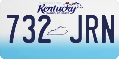 KY license plate 732JRN