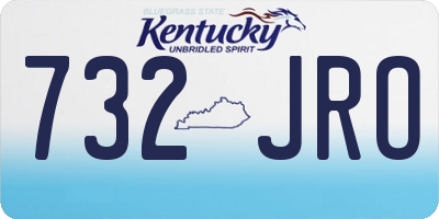 KY license plate 732JRO