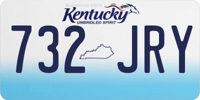 KY license plate 732JRY