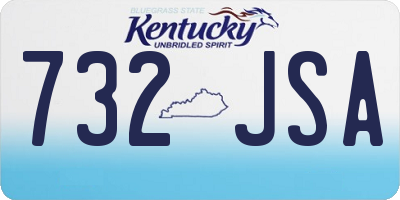 KY license plate 732JSA