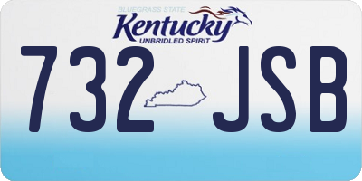 KY license plate 732JSB
