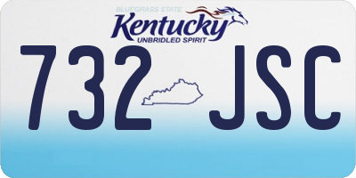 KY license plate 732JSC