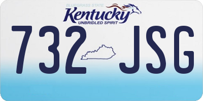 KY license plate 732JSG
