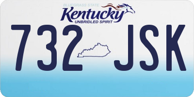 KY license plate 732JSK