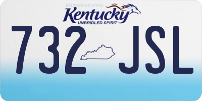 KY license plate 732JSL