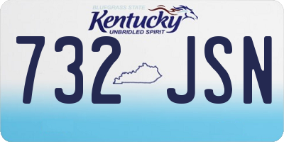 KY license plate 732JSN