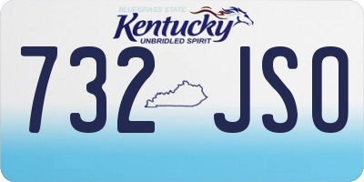 KY license plate 732JSO