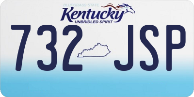 KY license plate 732JSP