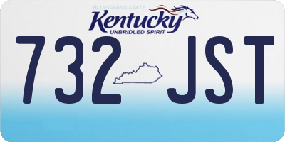 KY license plate 732JST